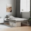 Estructura de cama sin colchón metal blanco 100x200 cm