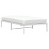 Estructura de cama sin colchón metal blanco 100x200