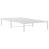 Estructura de cama sin colchón metal blanco 100x200