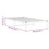 Estructura de cama sin colchón metal blanco 100x200