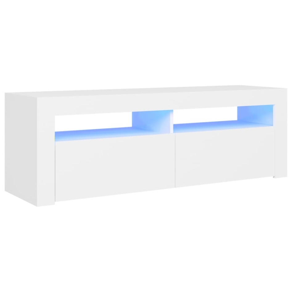 Mueble para TV con luces LED blanco 120x35x40