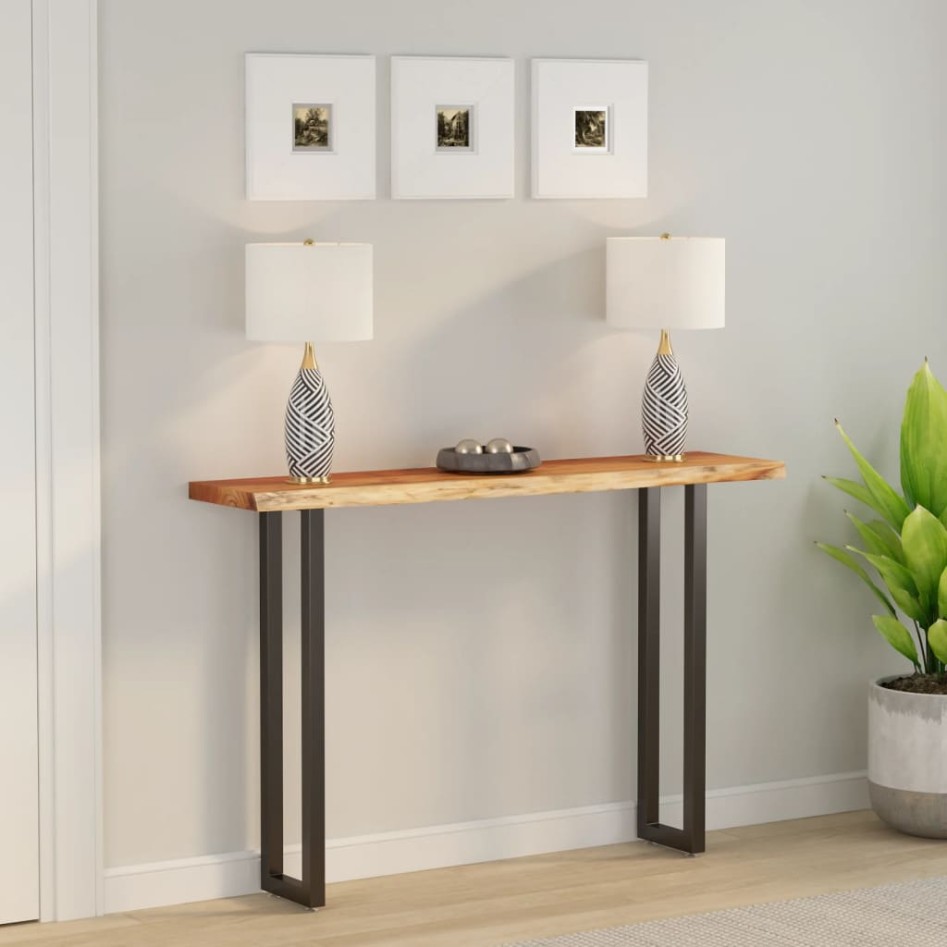 Tablero rectangular madera de acacia borde vivo 140x30x2,5