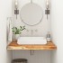 Encimera de baño cuadrada madera maciza de acacia 60x60x3,8