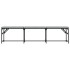 Banco de comedor acero y tela gris claro 186x32x45