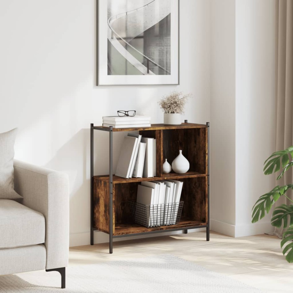 Estantería madera de ingeniería roble ahumado 72x28x77,5