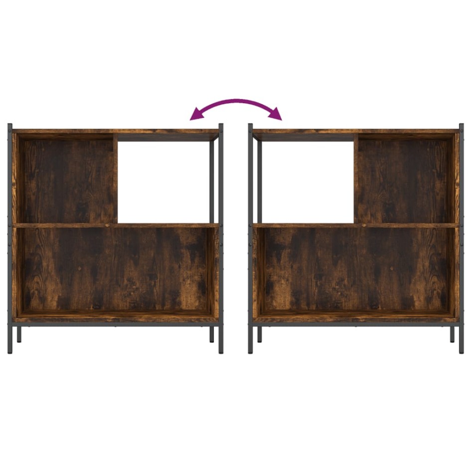 Estantería madera de ingeniería roble ahumado 72x28x77,5