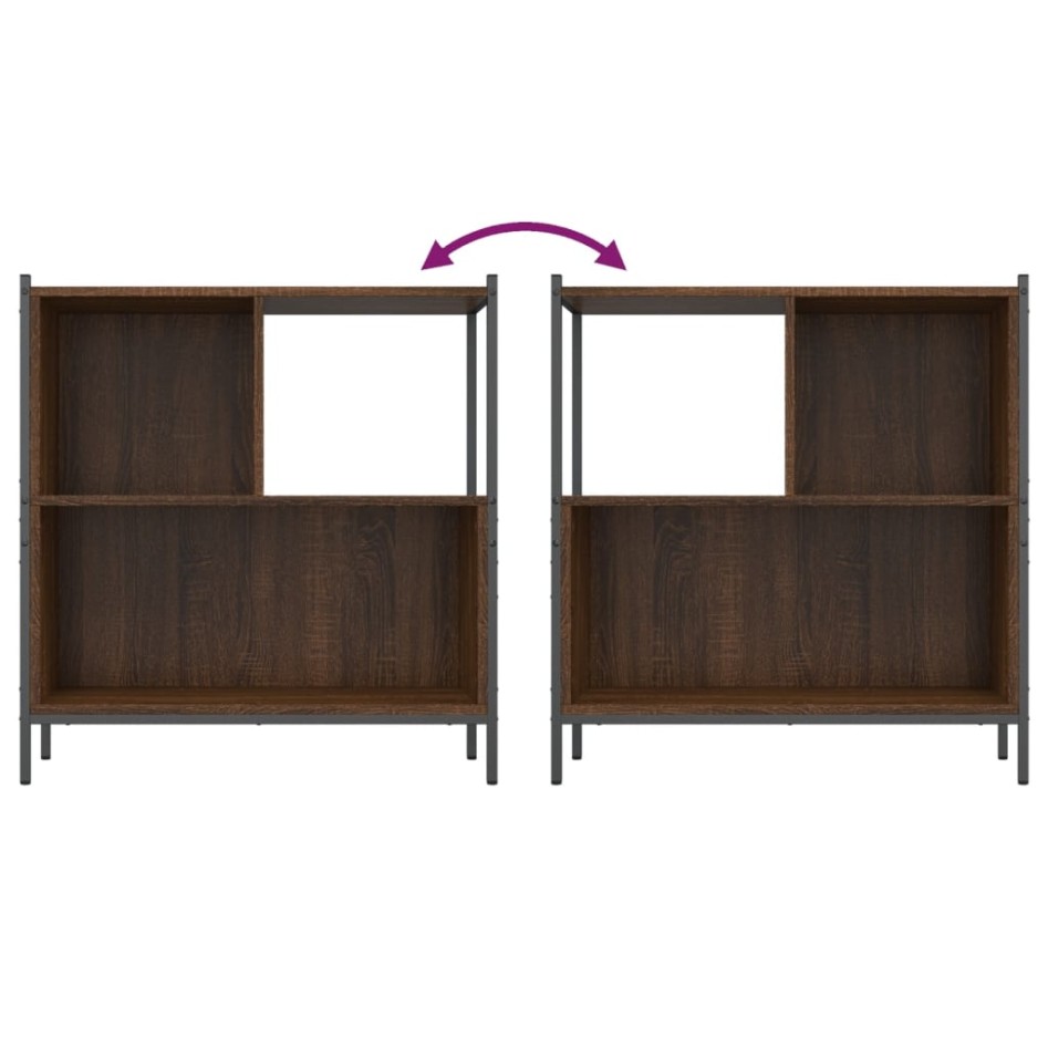 Estantería madera de ingeniería marrón roble 72x28x77,5