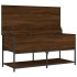 Banco almacenaje madera ingeniería marrón roble 100x42,5x47