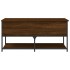 Banco almacenaje madera ingeniería marrón roble 100x42,5x47