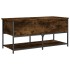 Banco almacenaje madera ingeniería roble ahumado 100x42,5x47