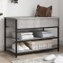 Banco zapatero madera de ingeniería gris Sonoma 70x42,5x50