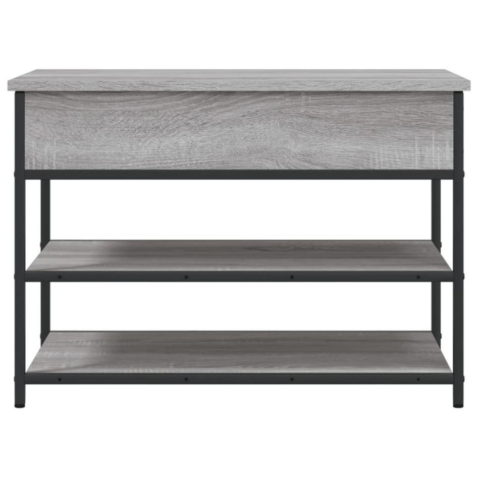 Banco zapatero madera de ingeniería gris Sonoma 70x42,5x50