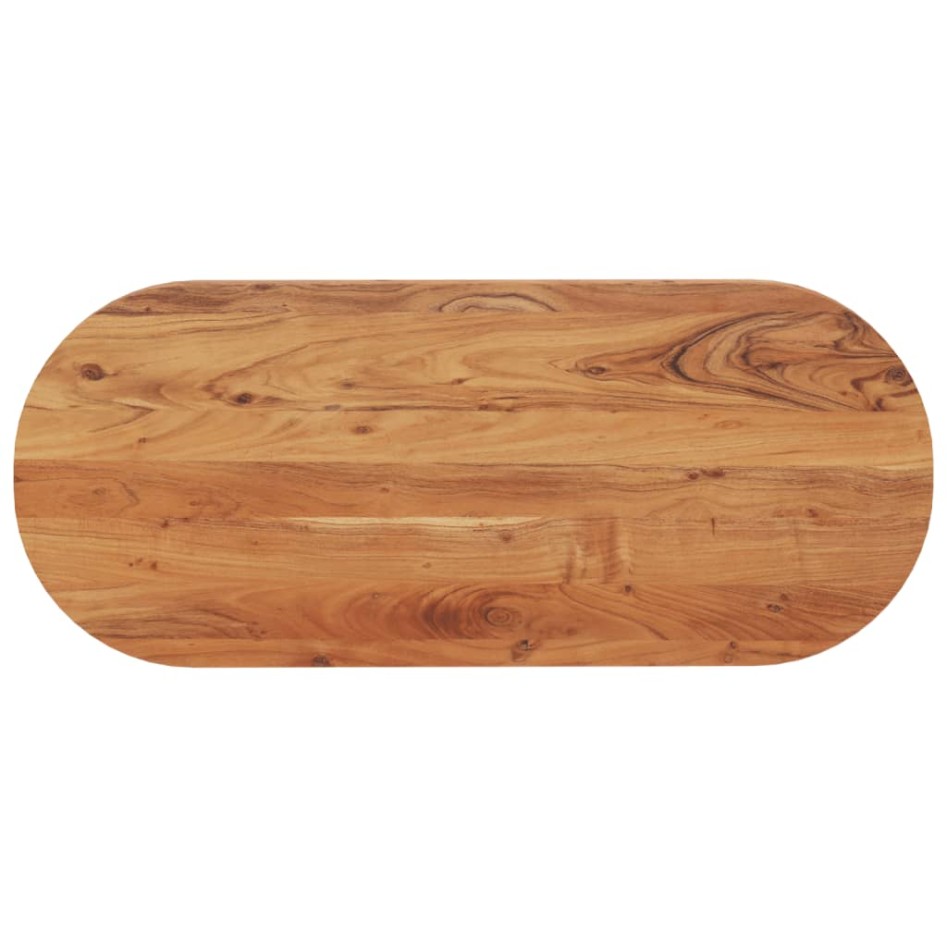 Tablero de mesa ovalado madera maciza de acacia 100x40x3,8