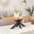Tablero de mesa ovalado madera maciza de acacia 100x40x3,8