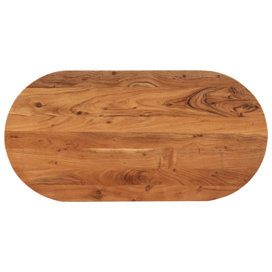 Tablero de mesa ovalado madera maciza de acacia 100x50x3,8