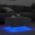 Mesa de centro con luces LED gris hormigón 55x55x31