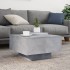 Mesa de centro con luces LED gris hormigón 55x55x31
