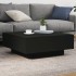Mesa de centro con luces LED negro 80x80x31