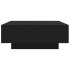 Mesa de centro con luces LED negro 80x80x31