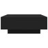 Mesa de centro con luces LED negro 80x80x31