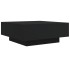 Mesa de centro madera de ingeniería negro 80x80x31