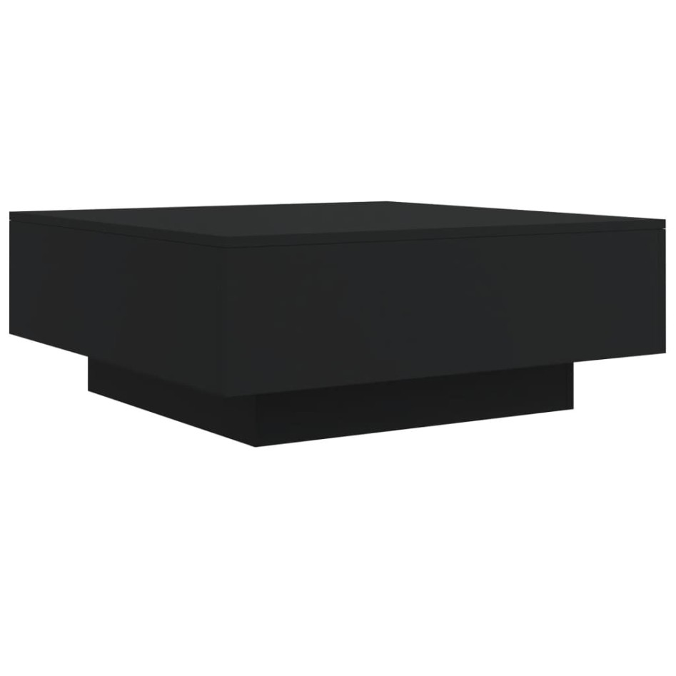 Mesa de centro madera de ingeniería negro 80x80x31