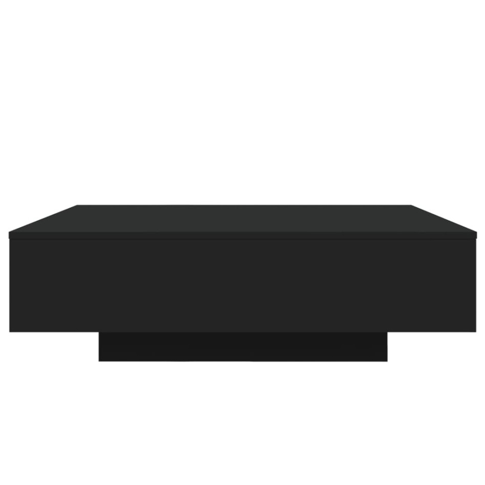 Mesa de centro madera de ingeniería negro 100x100x31