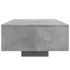 Mesa de centro con luces LED gris hormigón 85x55x31
