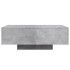 Mesa de centro con luces LED gris hormigón 85x55x31