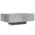 Mesa de centro con luces LED gris hormigón 85x55x31