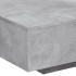 Mesa de centro con luces LED gris hormigón 85x55x31