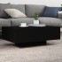 Mesa de centro con luces LED negro 85x55x31