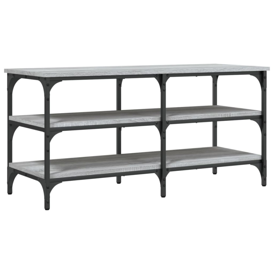 Banco zapatero madera de ingeniería gris Sonoma 100x38,5x49