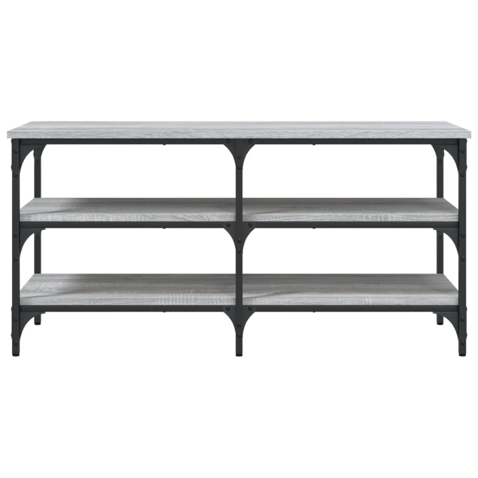 Banco zapatero madera de ingeniería gris Sonoma 100x38,5x49