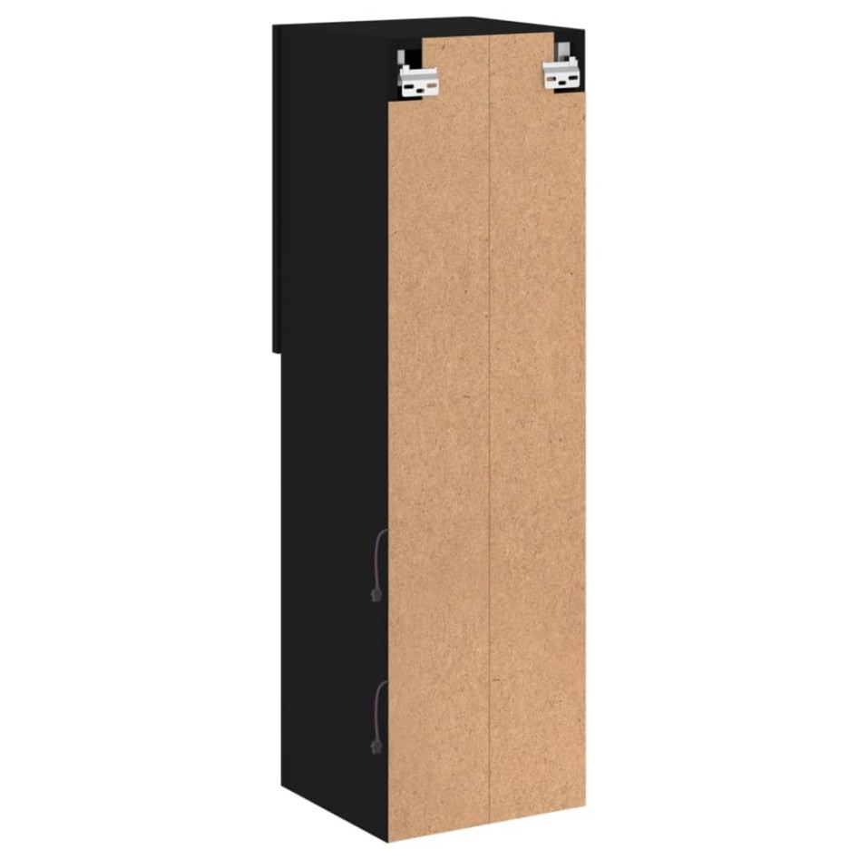 Mueble para TV con luces LED negro 30,5x30x102