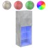 Mueble para TV con luces LED gris hormigón 40,5x30x102