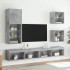 Mueble para TV con luces LED gris hormigón 40,5x30x102