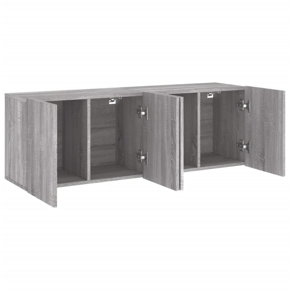 Muebles para TV de pared 2 unidades gris Sonoma 60x30x41