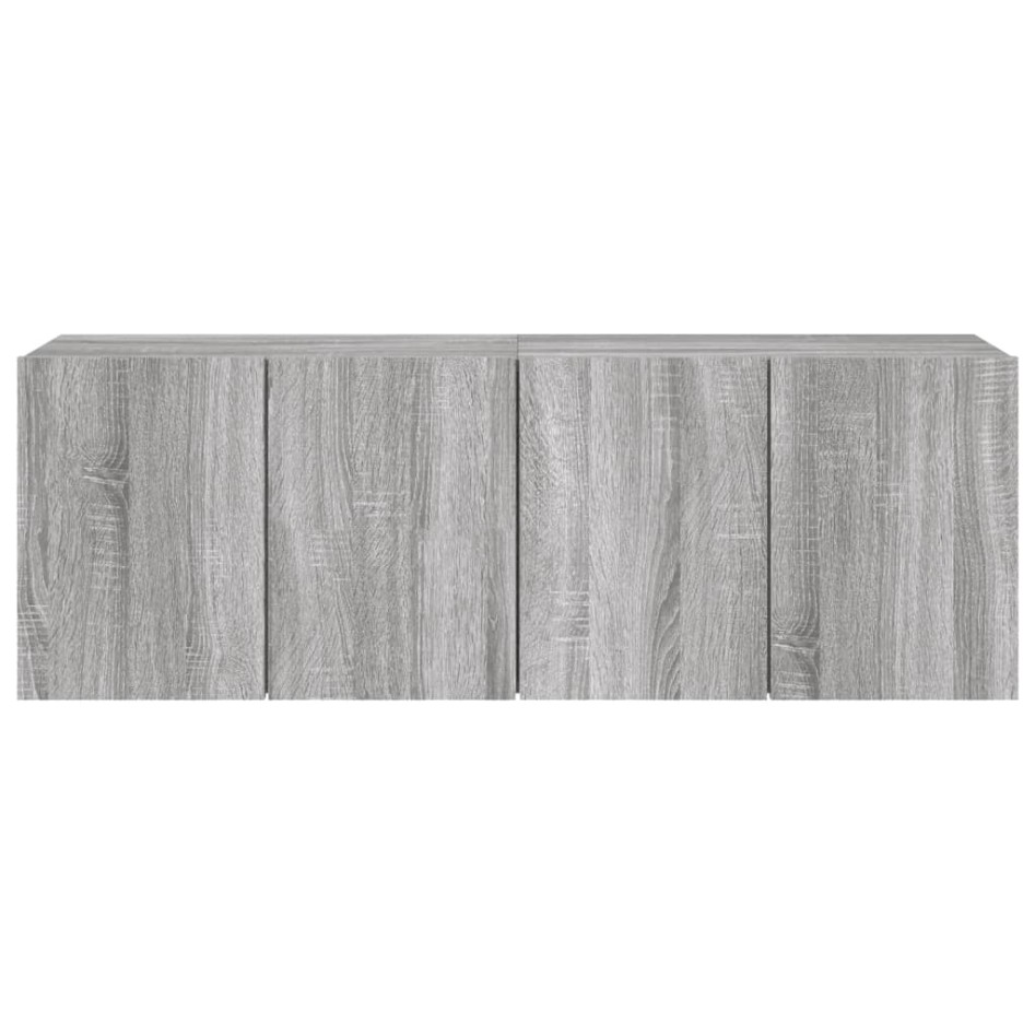 Muebles para TV de pared 2 unidades gris Sonoma 60x30x41