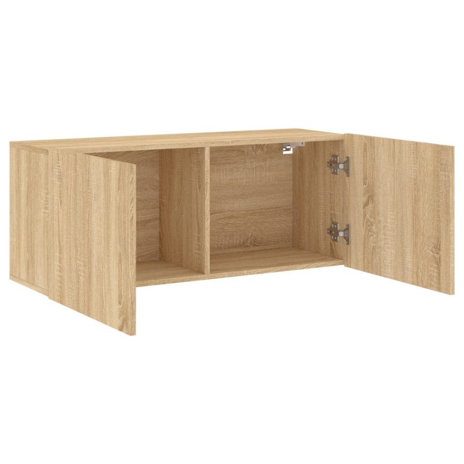 Mueble para TV de pared roble Sonoma 100x30x41