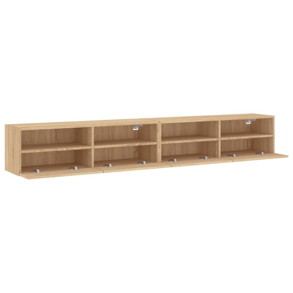 Muebles de pared para TV 2 uds madera roble Sonoma 100x30x30