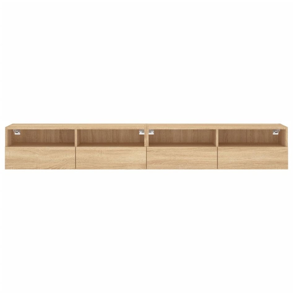 Muebles de pared para TV 2 uds madera roble Sonoma 100x30x30