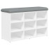 Banco zapatero madera de ingeniería blanco 82x32x50