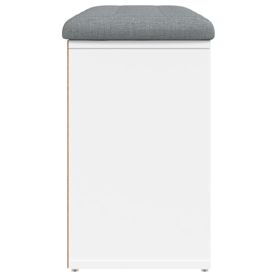 Banco zapatero madera de ingeniería blanco 82x32x50