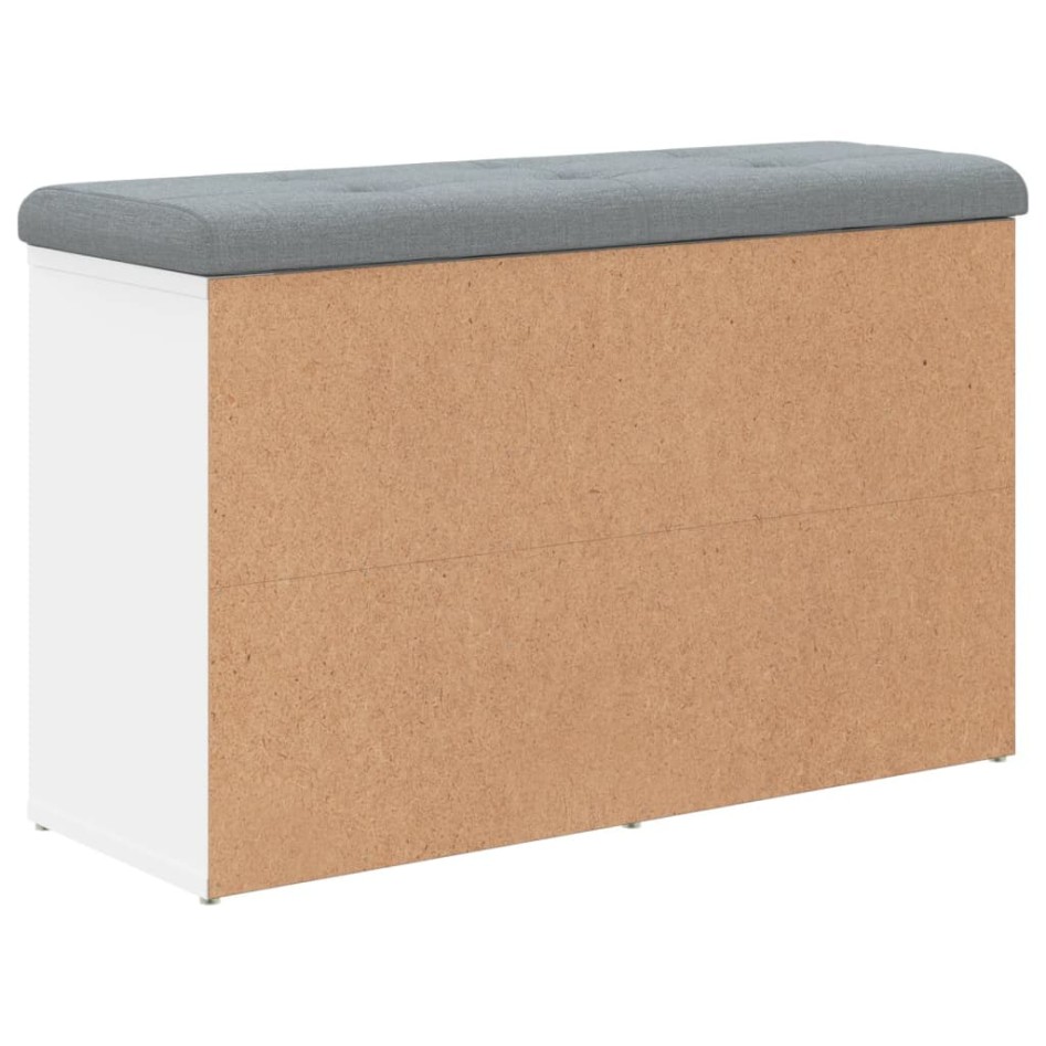 Banco zapatero madera de ingeniería blanco 82x32x50