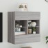Mueble de TV de pared con luces LED gris Sonoma 58,5x30x60,5