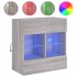 Mueble de TV de pared con luces LED gris Sonoma 58,5x30x60,5