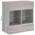 Mueble de TV de pared con luces LED gris Sonoma 58,5x30x60,5