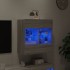 Mueble de TV de pared con luces LED gris Sonoma 58,5x30x60,5