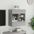 Mueble de TV de pared con luces LED gris Sonoma 58,5x30x60,5